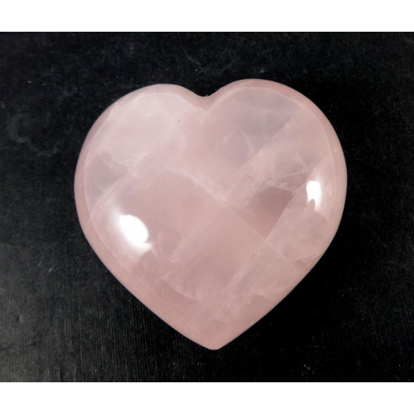 Pink Rose Quartz Polished Chunky Heart