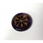 Vegvisir Symbol on Amethyst Vegvisir Symbol on Amethyst