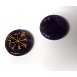 Vegvisir Symbol on Amethyst Vegvisir Symbol on Amethyst
