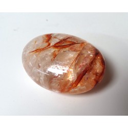 Red Hematite Quartz Pebble