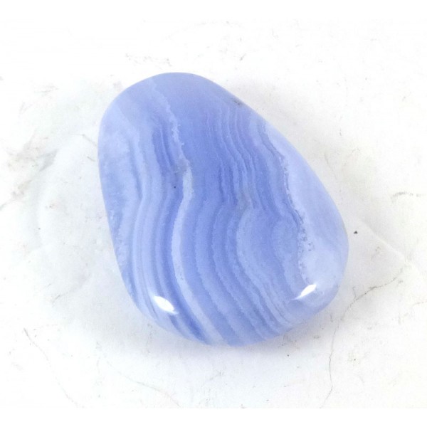 Polished Blue Lace Agate Pebble