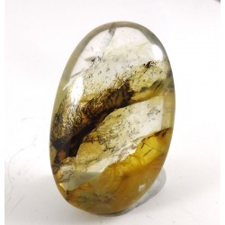 Small Dendritic Quartz Pebble with Iron and Manganese