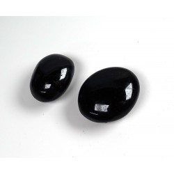 Pair of Black Tourmaline Polished Pebbles