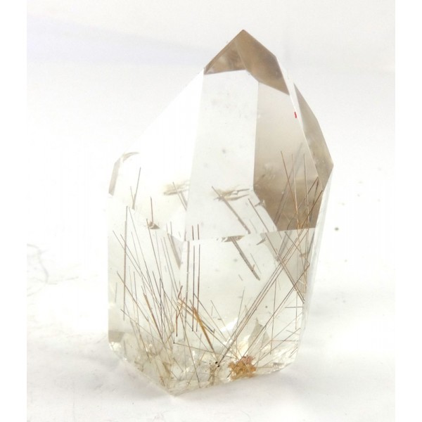 Polished Rutilated Clear Quartz Point