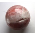 Peach and White Calcite Sphere
