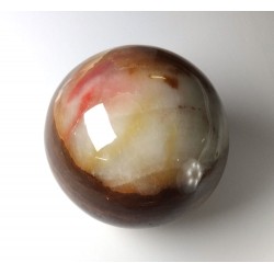 Chocolate Calcite Pattern Crystal Sphere