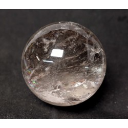 75mm Clear Rainbow Quartz Crystal Sphere from Madagascar