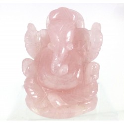Rose Quartz Carved Ganesh